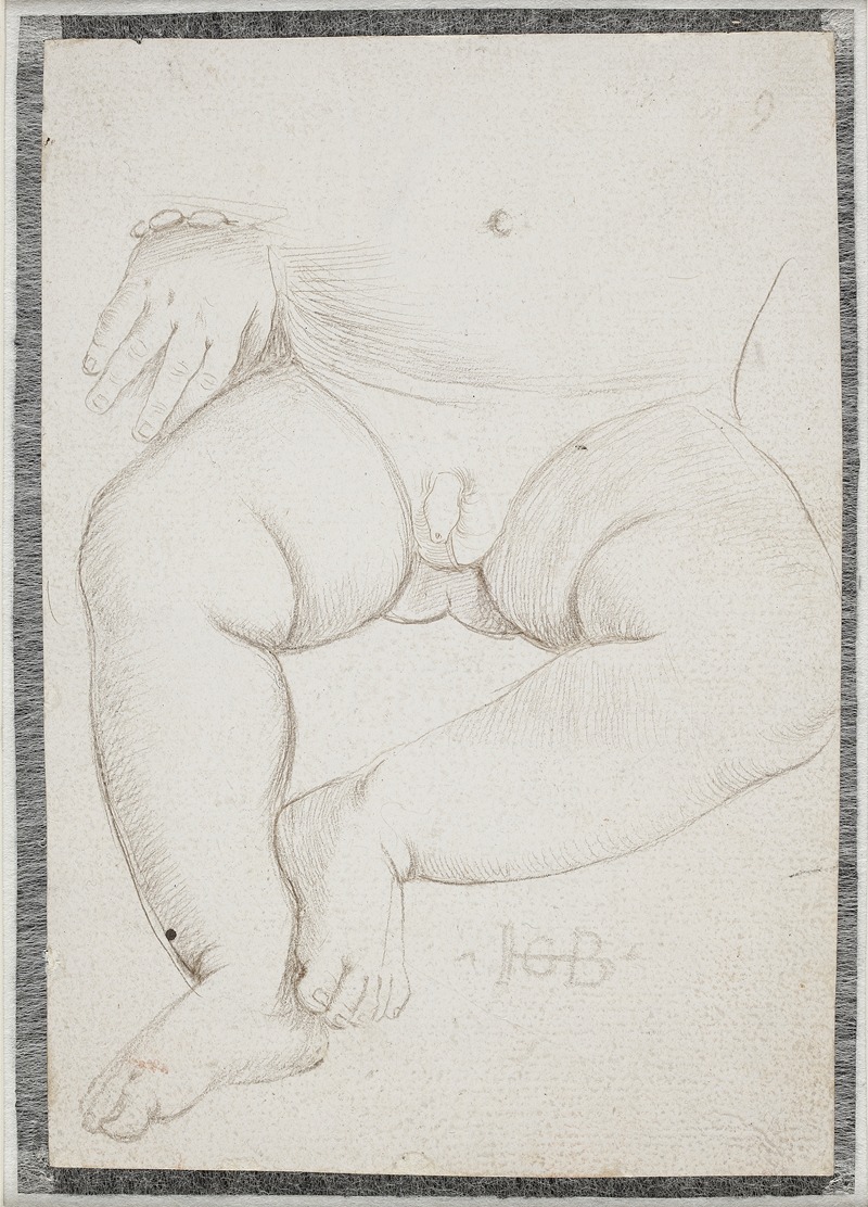Hans Baldung - Mave, skød og ben, samt en hånd med armbånd af en sovende smådreng