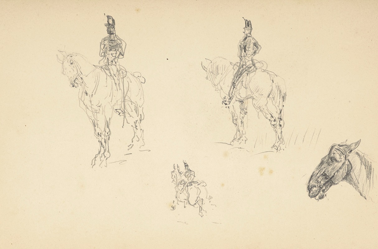 Henri de Toulouse-Lautrec - Étude de cavaliers et de chevaux