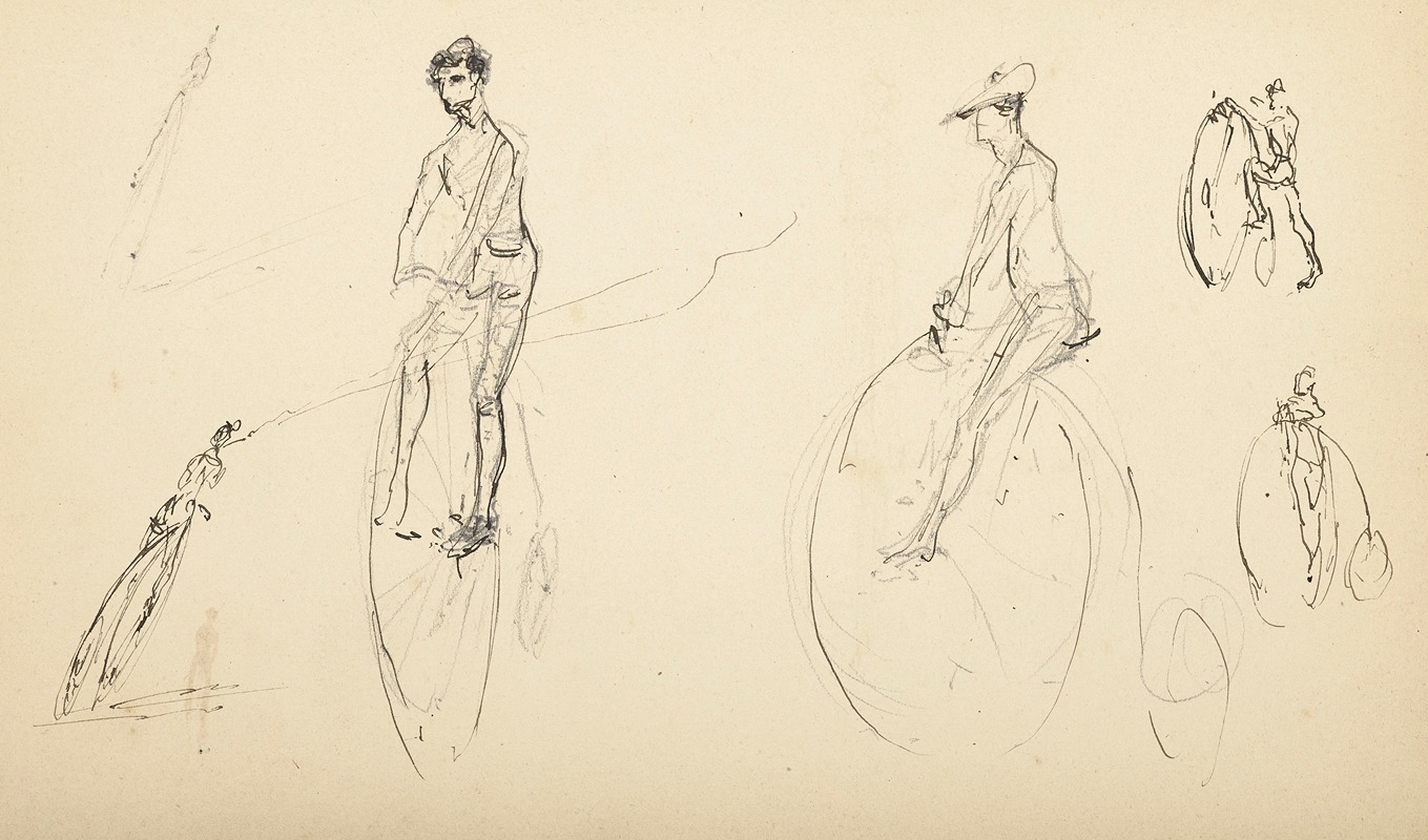 Henri de Toulouse-Lautrec - Étude de vélocipédistes