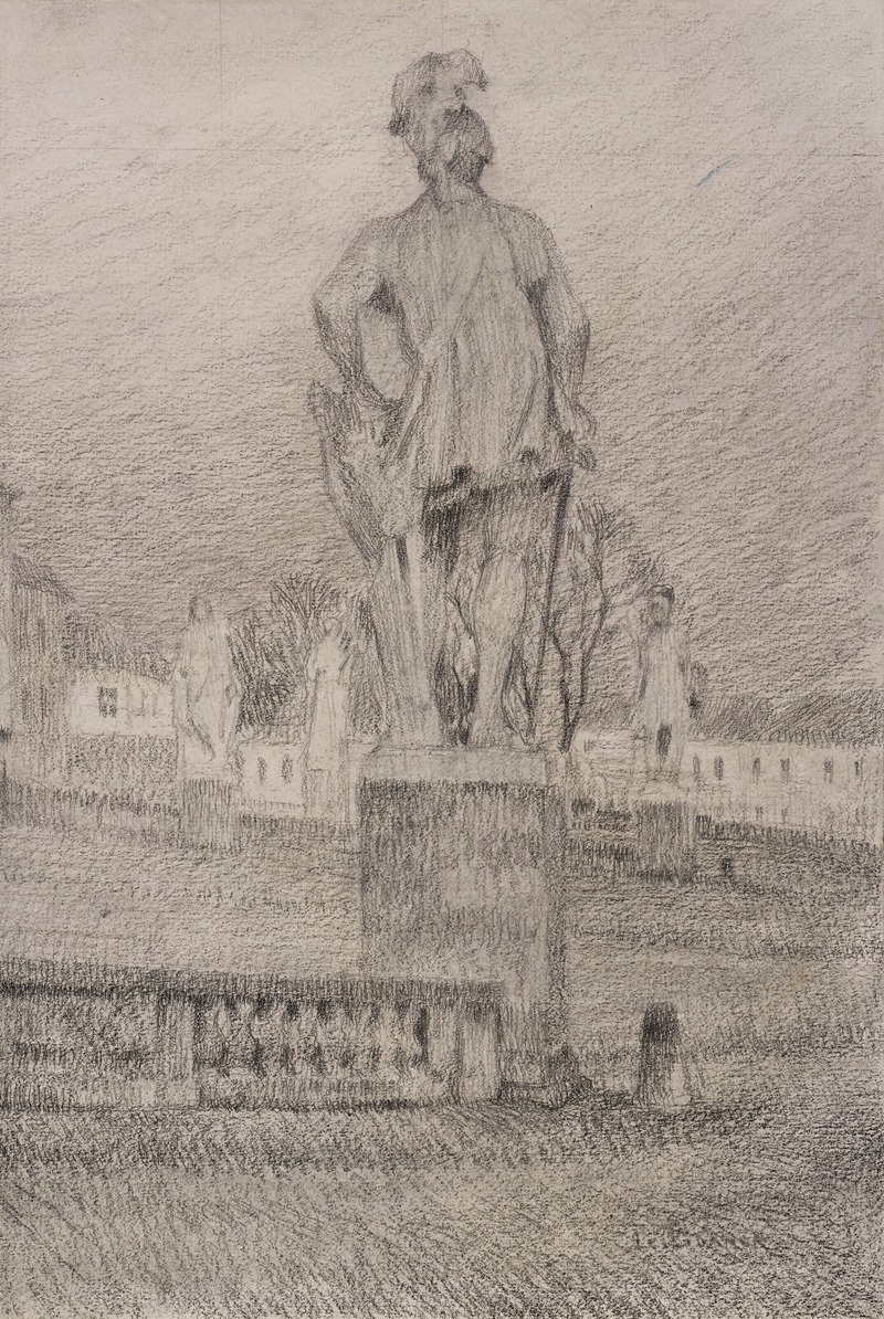 Henri Le Sidaner - La cour d’honneur, La statue de Du Guesclin, Versailles