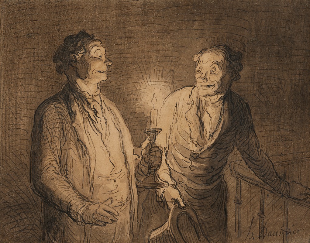 Honoré Daumier - Un dernier mot (Le Bonsoir)