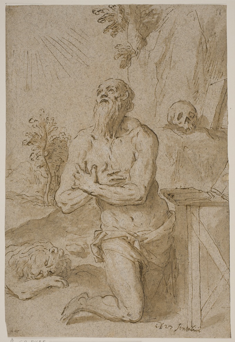 Jacopo Palma il Giovane - Den hellige Hieronymus i ørkenen
