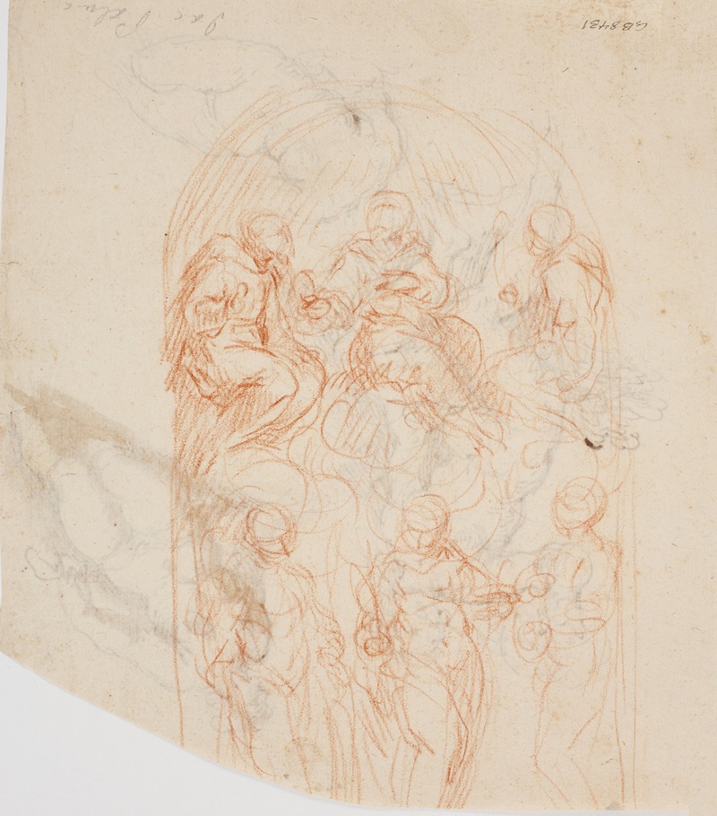 Jacopo Palma il Giovane - Skitse til en altertavle med seks helgener
