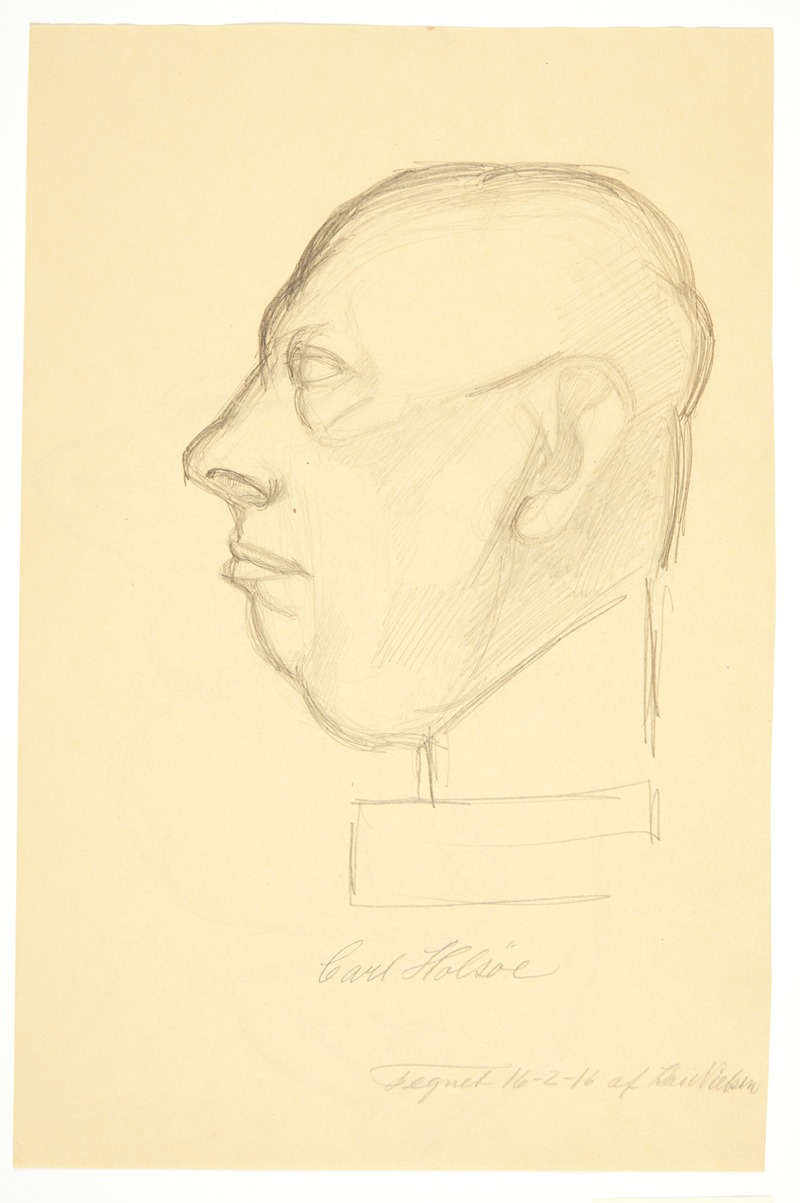 Kai Nielsen - Portræt af maleren Carl Holsøe 1863-1935