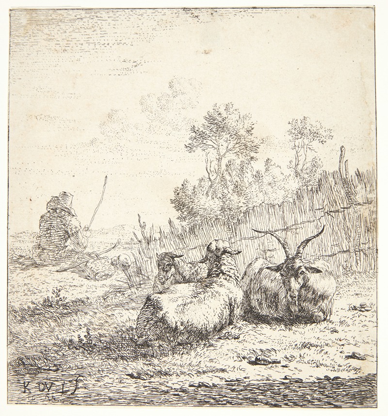 Karel Dujardin - To får og en ged
