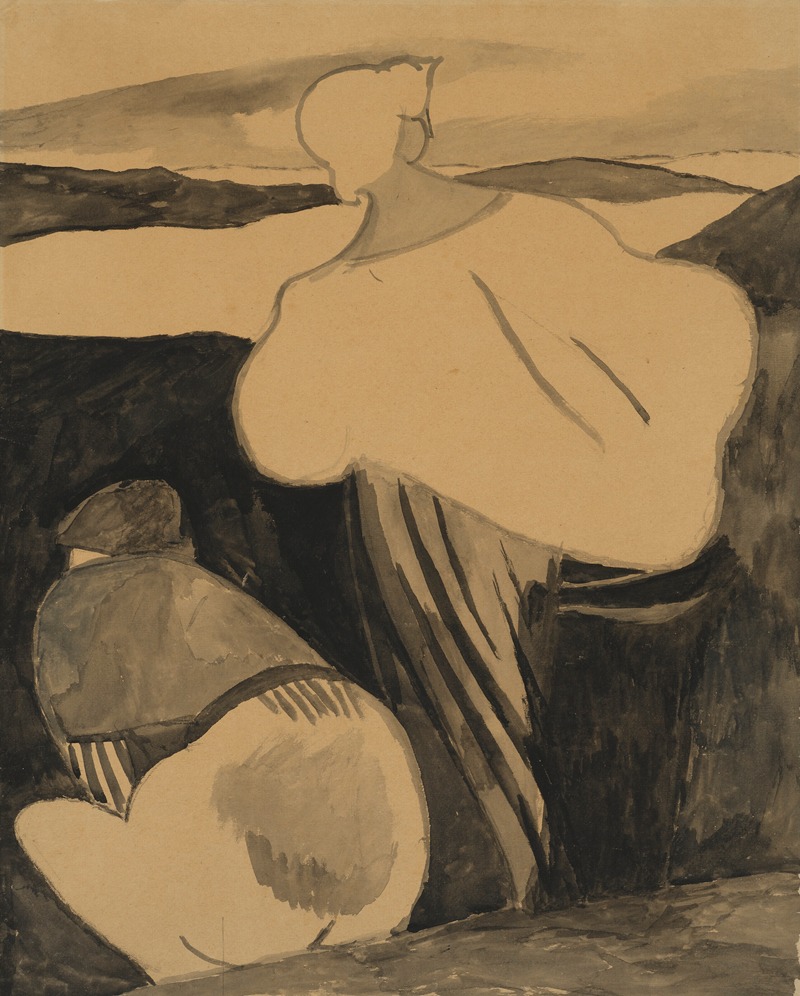 Léon Spilliaert - Femmes de pêcheur dans les dunes, vues de dos
