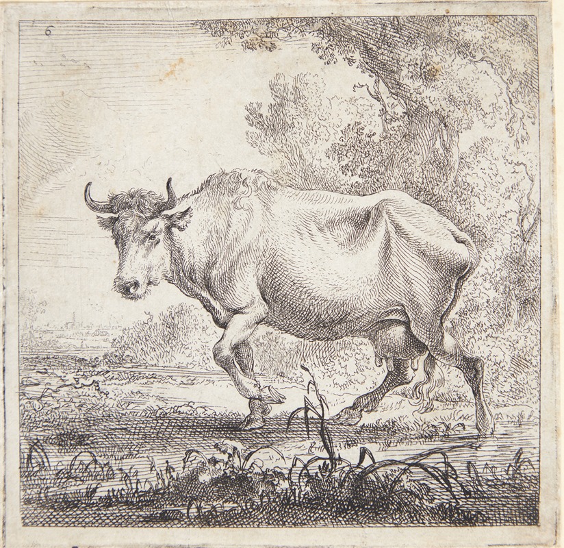 Nicolaes Pietersz. Berchem - Gående ko