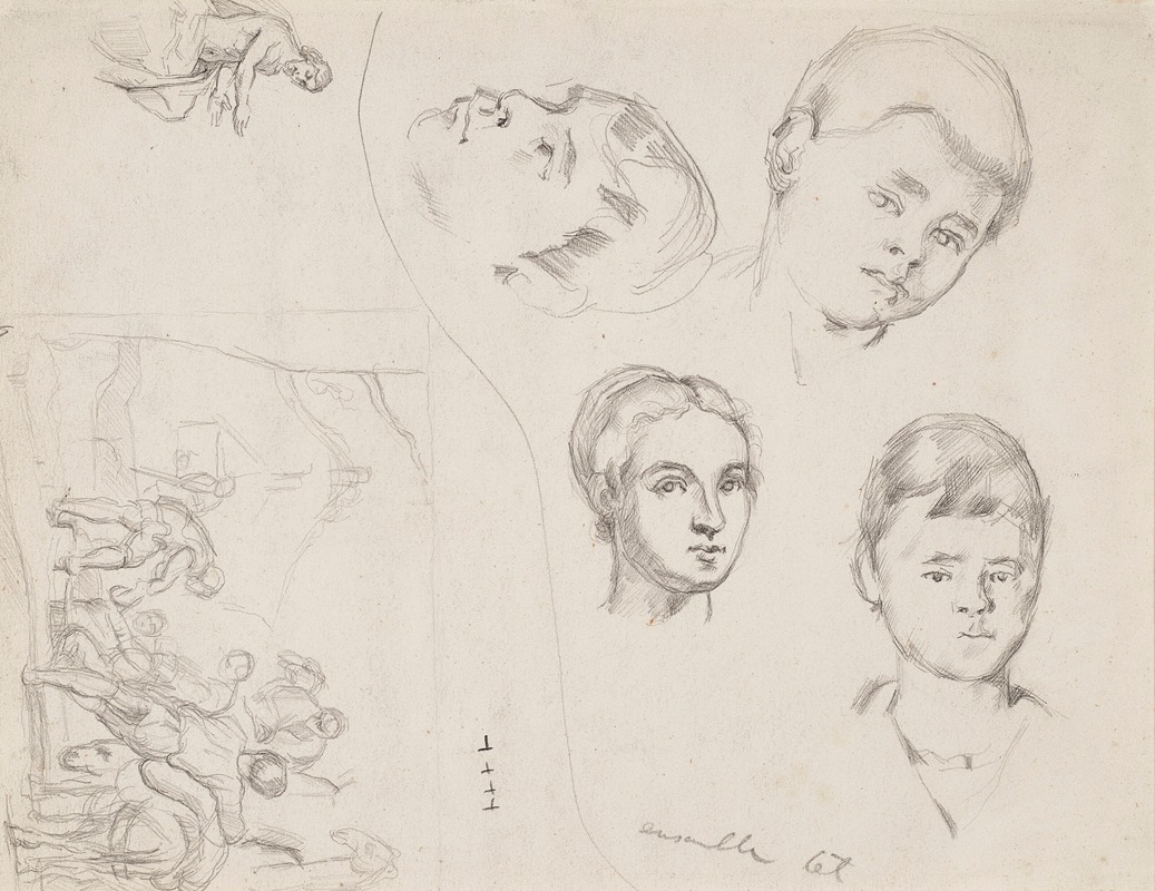Paul Cézanne - Trois portraits de Paul et études d’après Pedro de Maya et le Tintoret