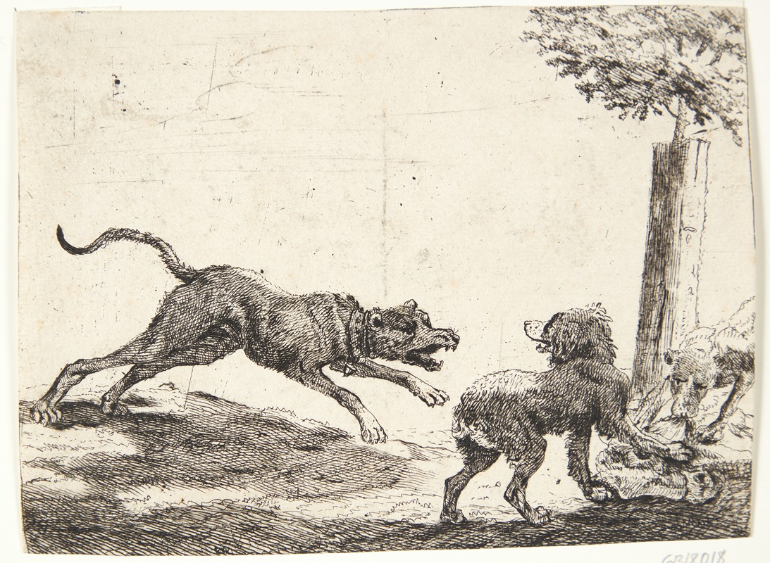 Paulus van Hillegaert II - Tre hunde med et ådsel