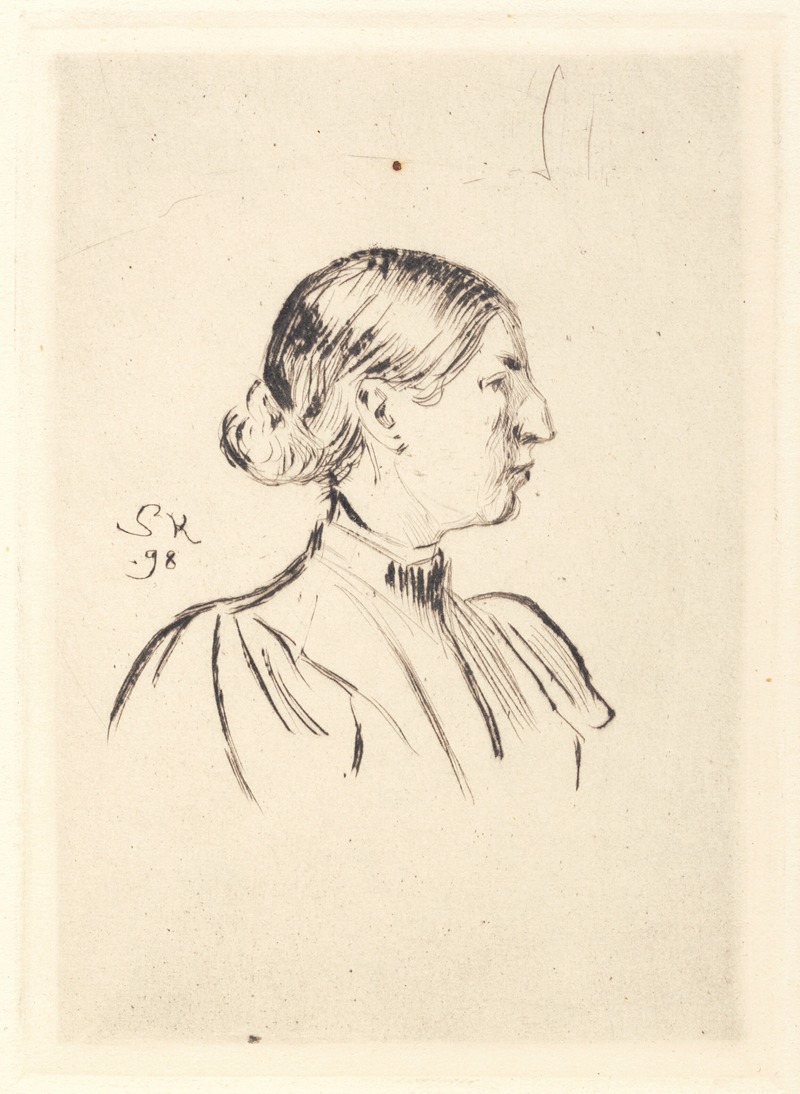 Peder Severin Krøyer - Portræt af Anna Ancher, profil
