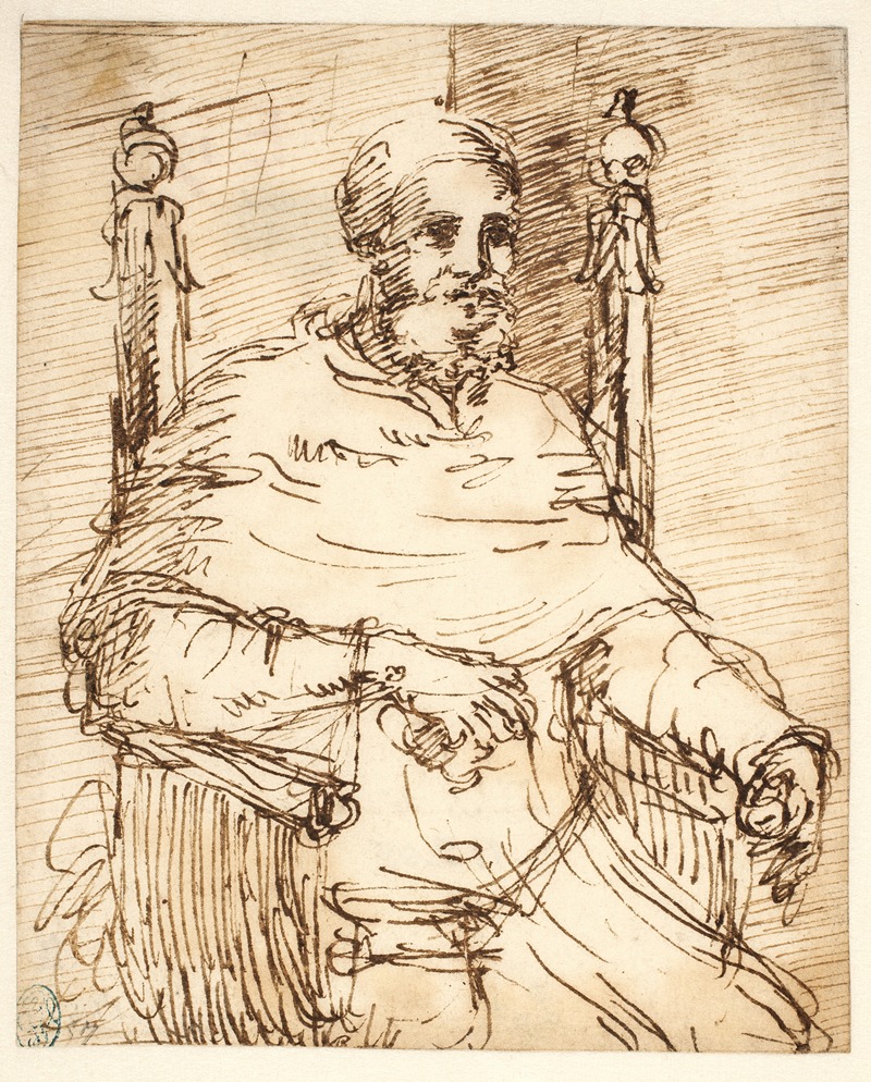 Pier Francesco Mola - Portræt af pave Julius II Efter Raphael