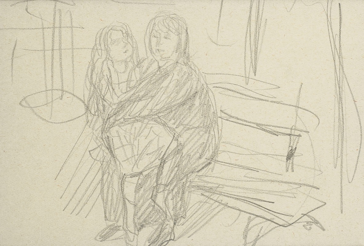 Pierre Bonnard - Femme et enfant sur un banc