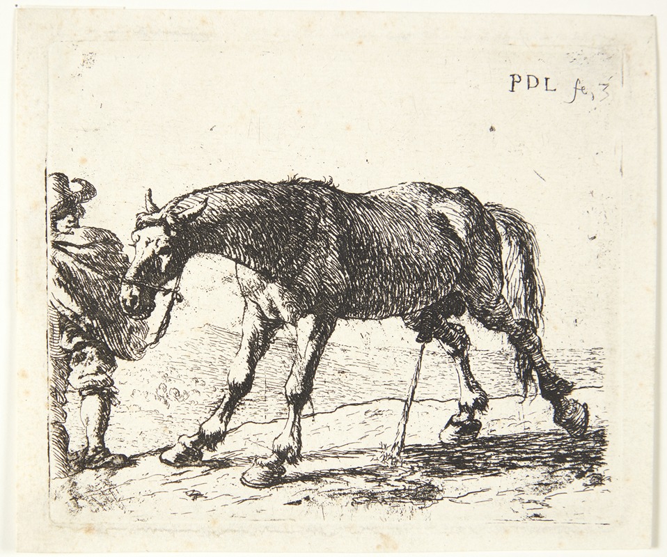 Pieter van Laer - En pissende hest