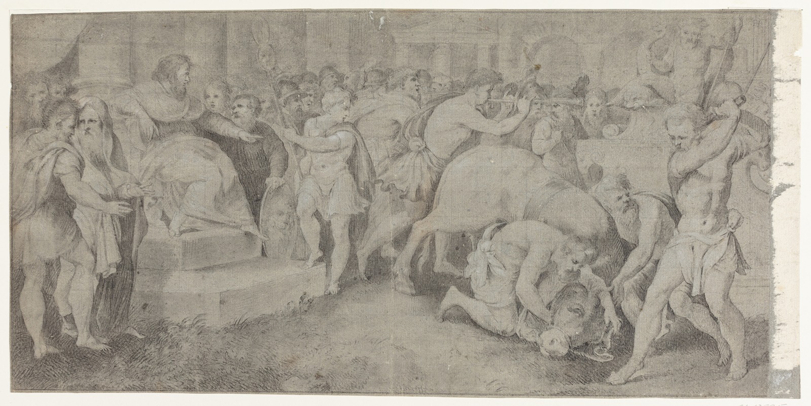 Raphael - En hvid tyr ofres foran en hersker