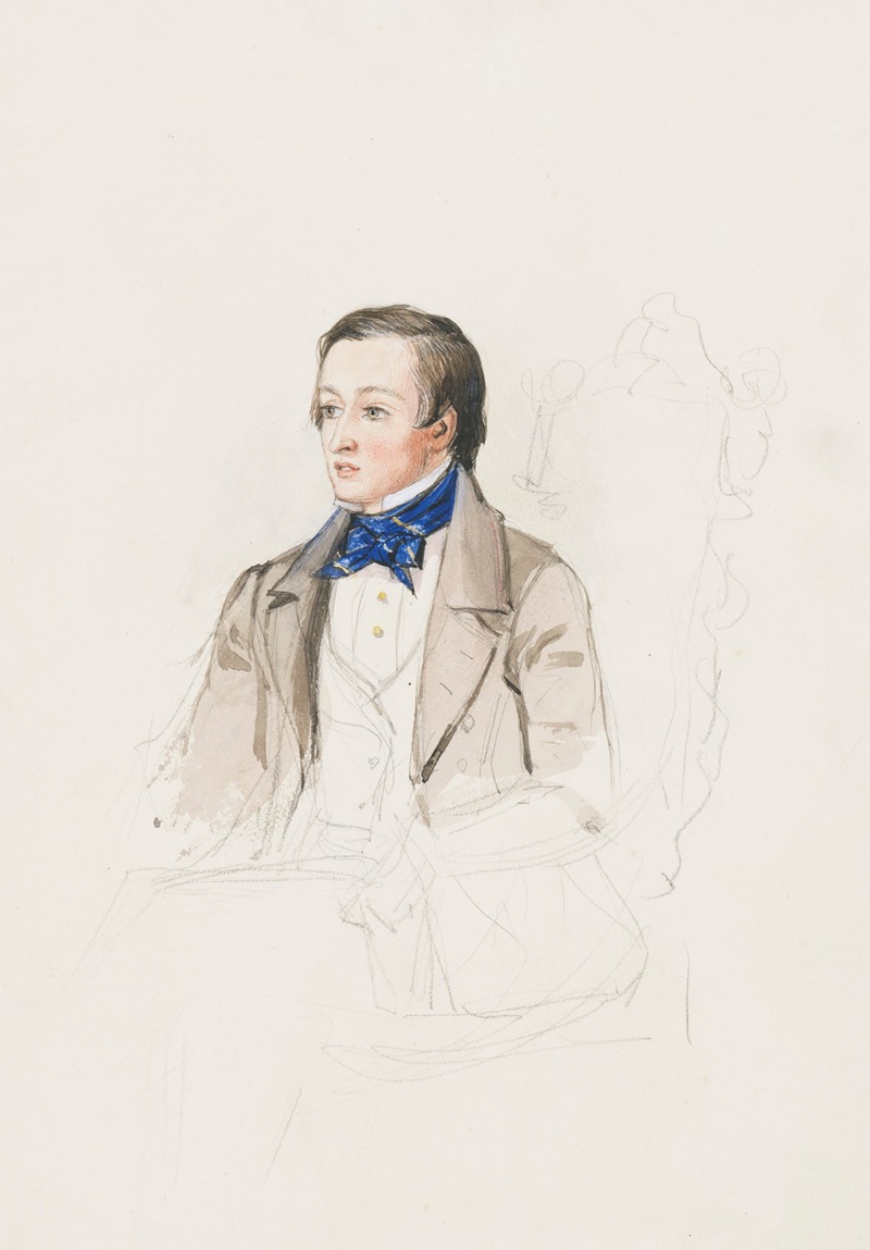 Sir John Everett Millais - Portrait study of Mr R. Stephens of Merton College, Oxford