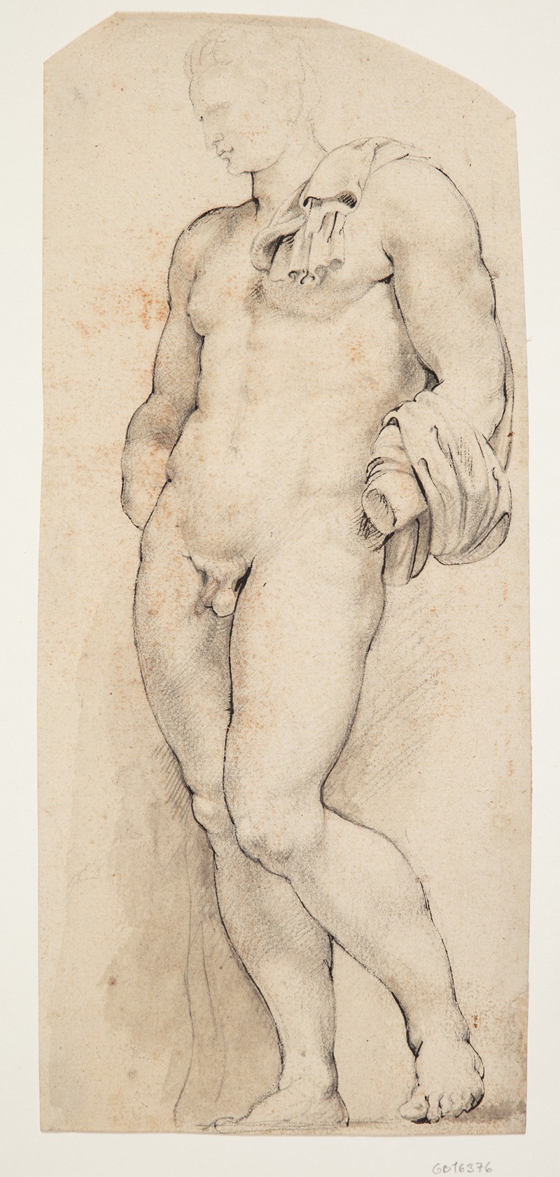 Willem Panneels - Forsiden af den antikke skulptur ’Belvedere Antinous’ set halvt vendt mod venstre