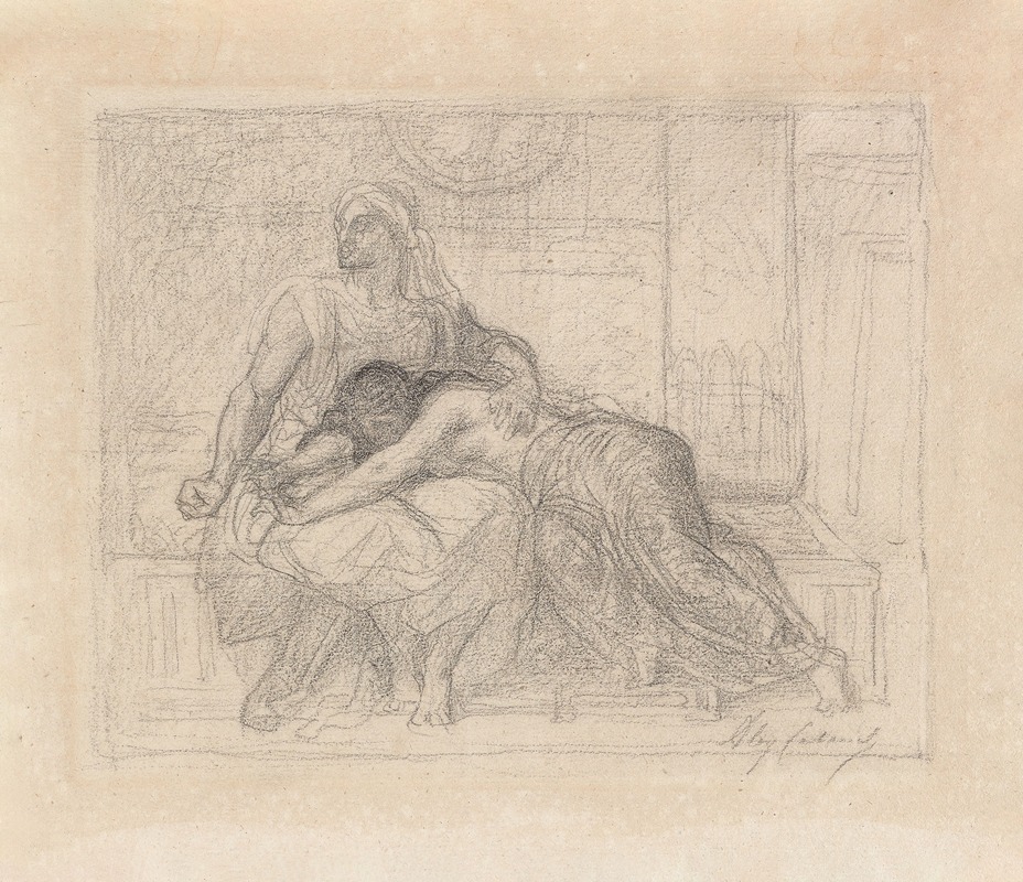 Alexandre Cabanel - Study for Tamar and Absalom