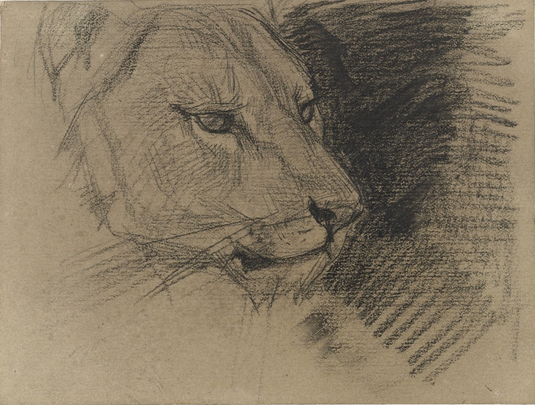 August Allebé - Kop van een leeuw