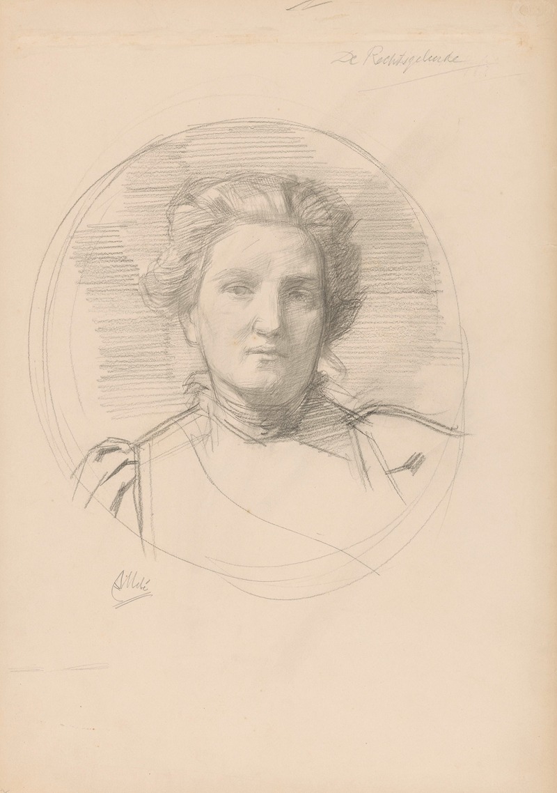 August Allebé - Portret van een vrouw