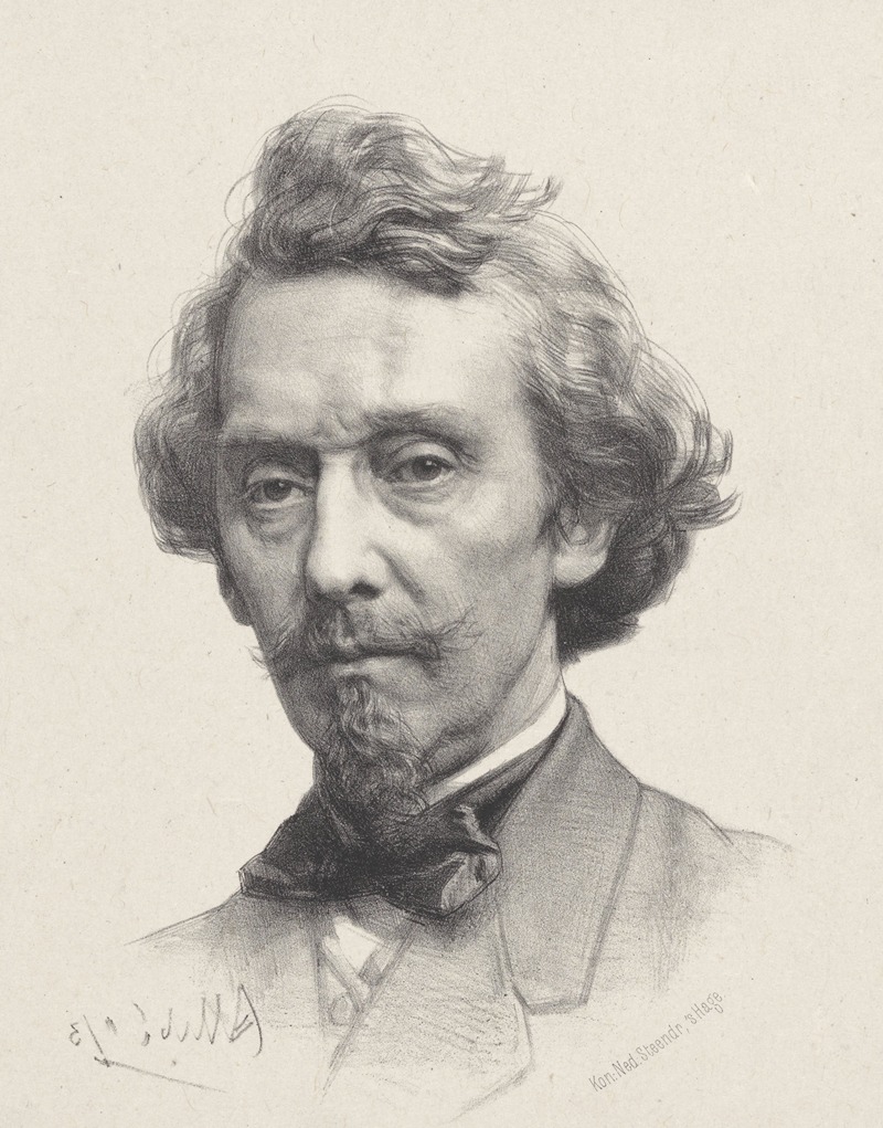 August Allebé - Portret van kunstenaar Petrus Franciscus Greive
