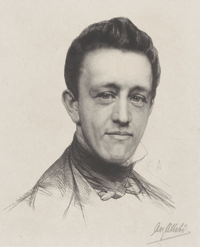 August Allebé - Portret van uitgever Gualtherus Kolff