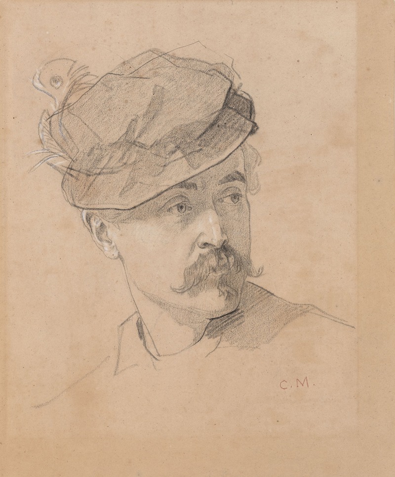 Charles Monginot - Head of a Man Wearing a Renaissance Hat