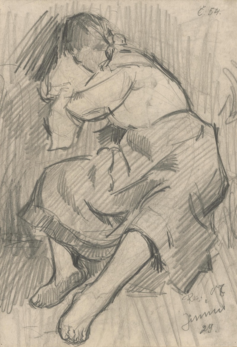 Eduard Putra - Study of a Seated Woman