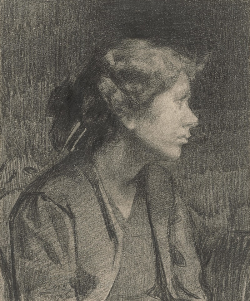 Eduard Putra - Study of a Woman in Profile