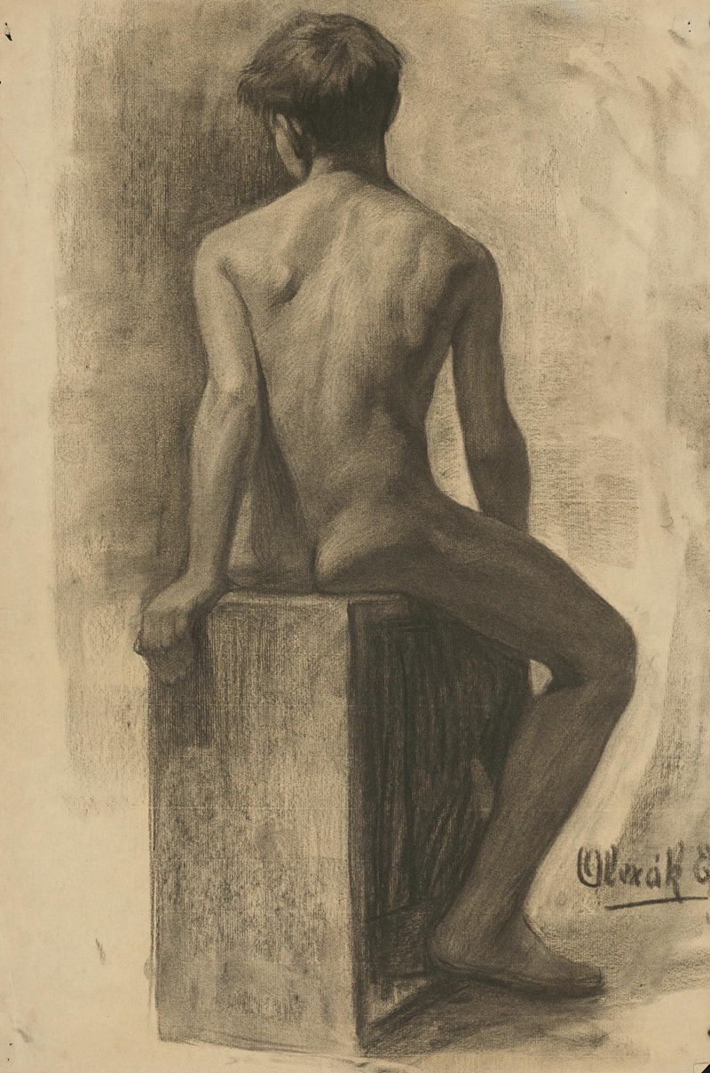 Emil Alexay-Olexák - Study of a Seated Boy