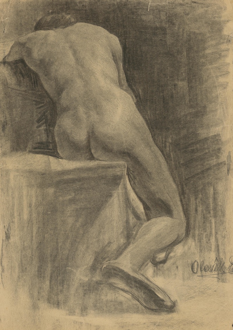 Emil Alexay-Olexák - Study of a Seated Man