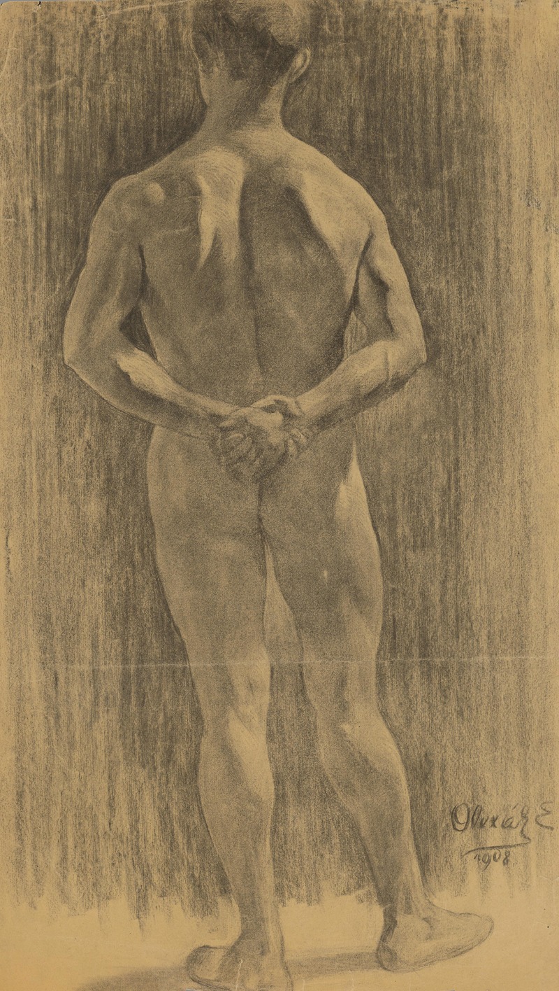 Emil Alexay-Olexák - Study of Male Nude