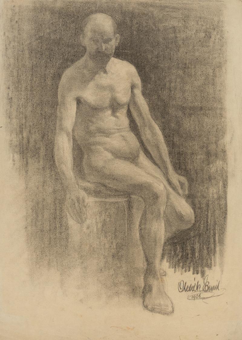 Emil Alexay-Olexák - Study of Male Nude