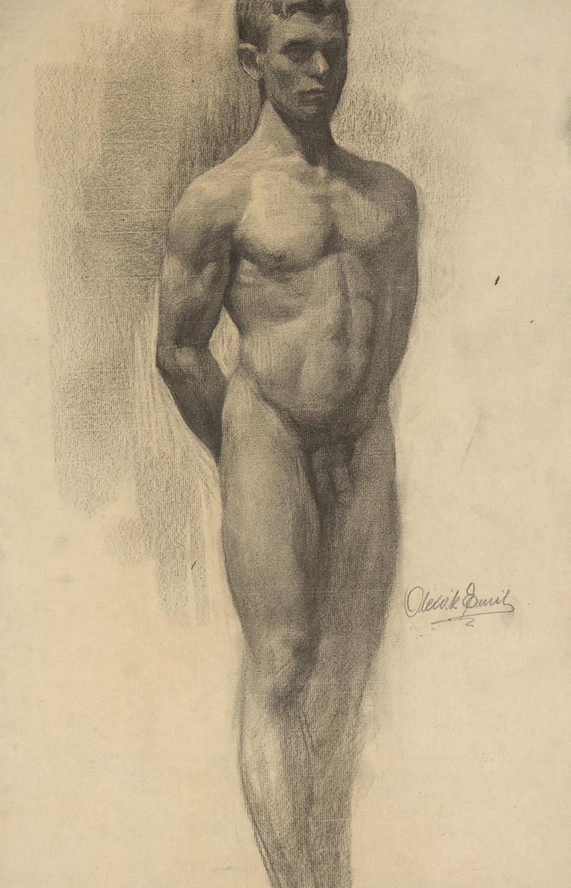 Emil Alexay-Olexák - Study of Male Nude