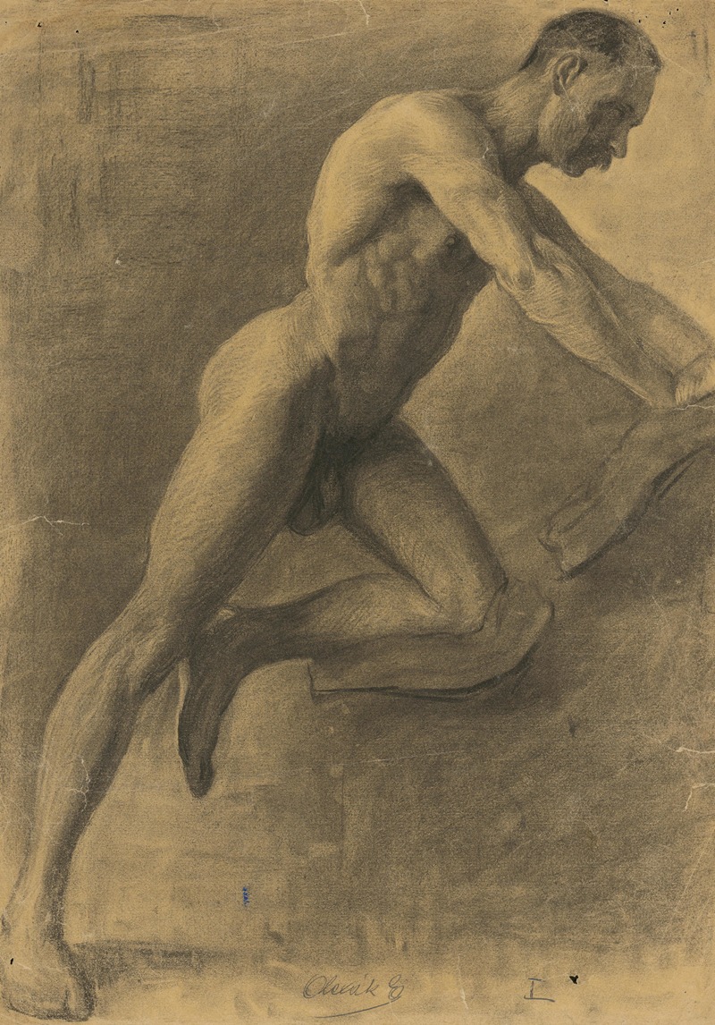 Emil Alexay-Olexák - Study of Male Nude