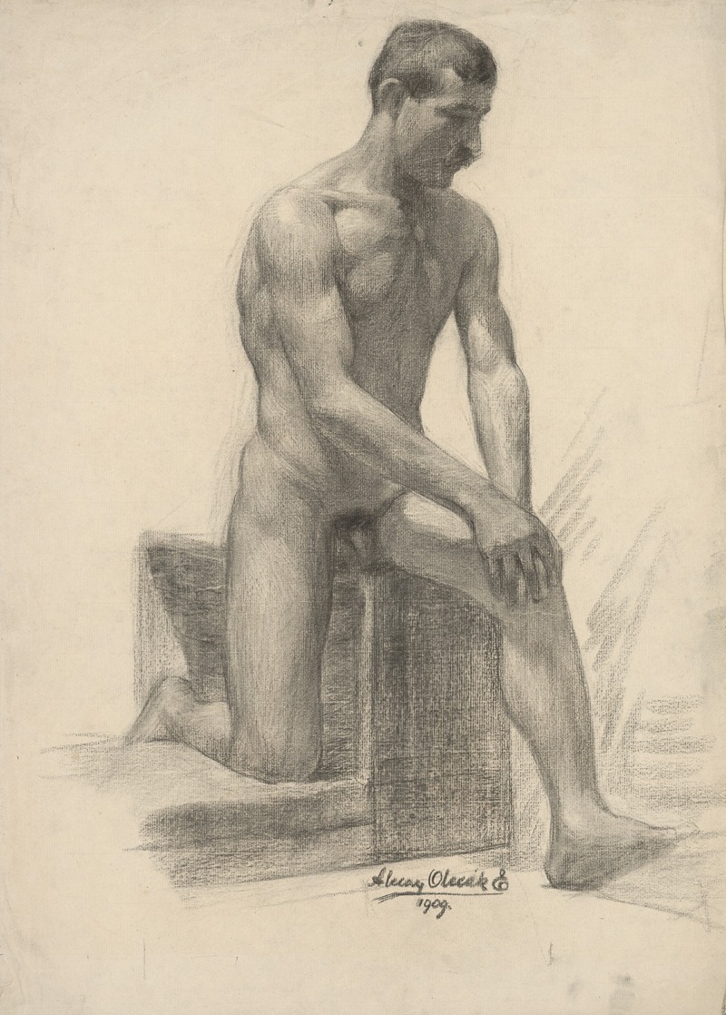 Emil Alexay-Olexák - Study of Male Nude