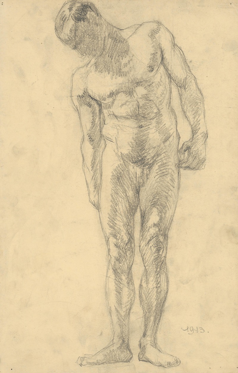 Emil Alexay-Olexák - Study of Male Nude