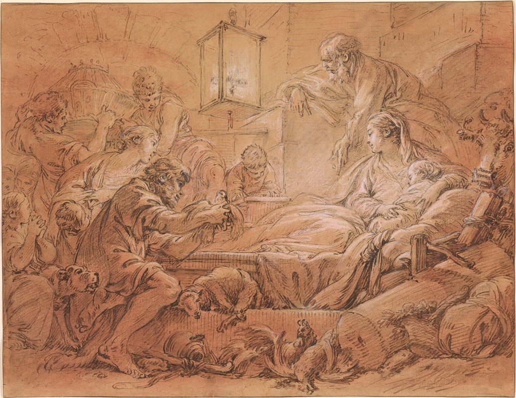 François Boucher - The Nativity