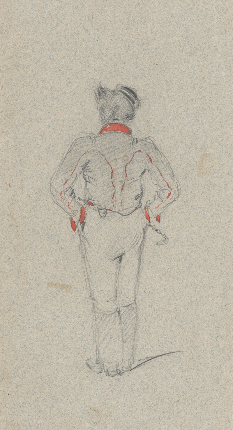 Friedrich Carl von Scheidlin - Study of a Standing Man from the Back