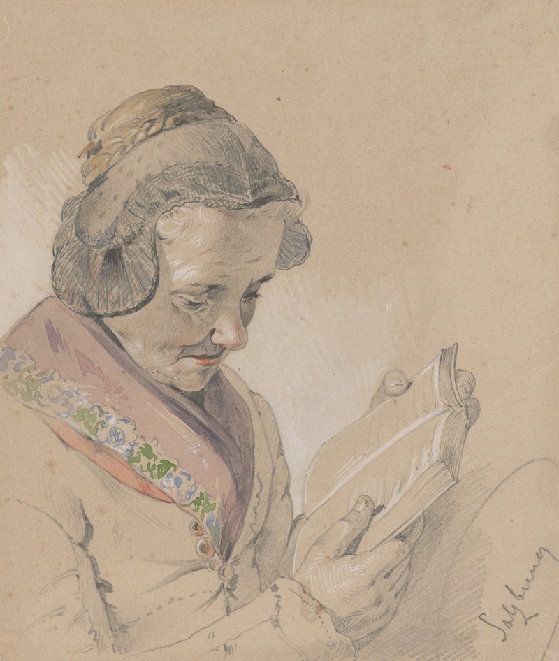 Friedrich Carl von Scheidlin - Woman with a Book
