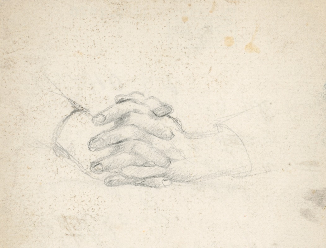 Gustáv Mallý - Study of Clasped Hands