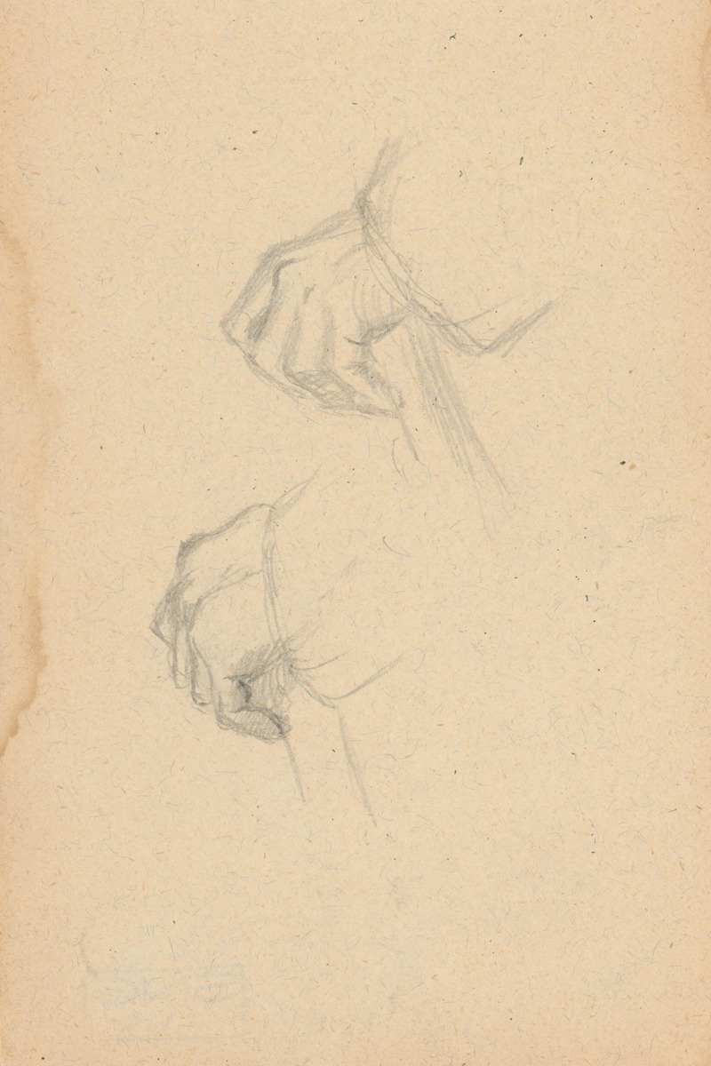 Gustáv Mallý - Study of Hands Holding a Stick