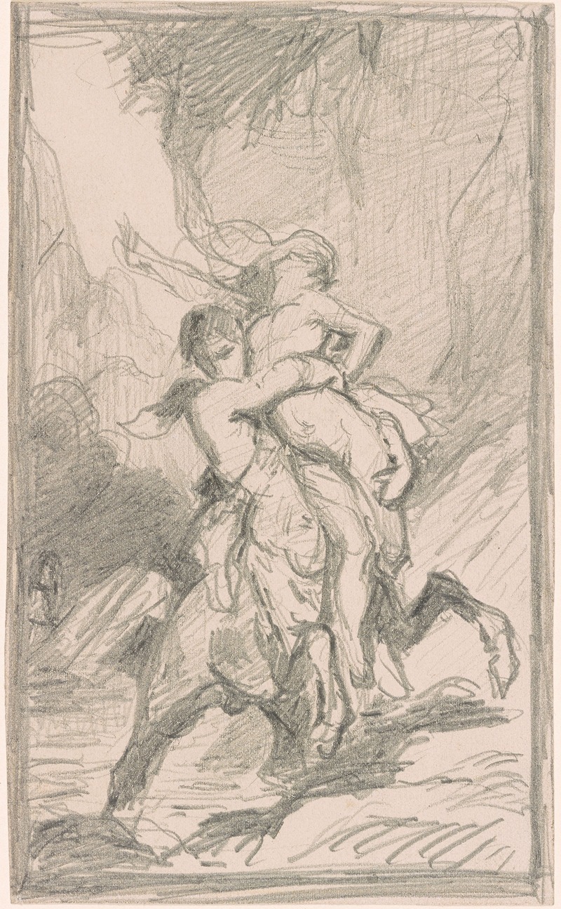 Gustave Moreau - Study for Nessus abducting Dejanire