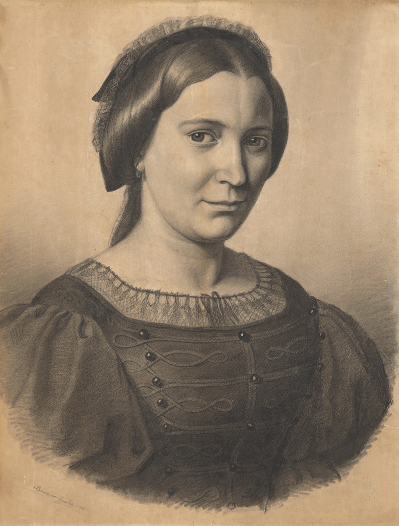 Gyula Benczúr - Portrait of the artist’s mother (Gizela Lanszgallnerová)