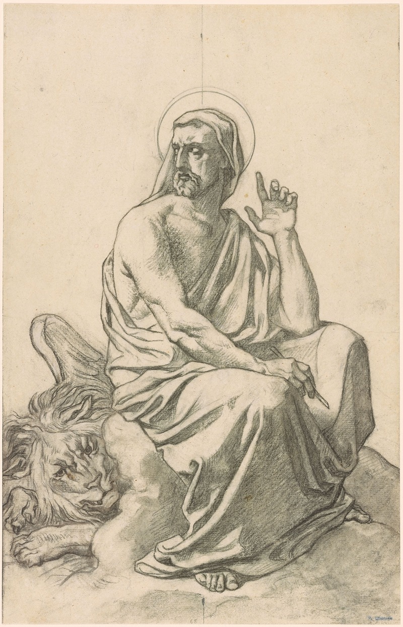 Henri Lehmann - St. Mark and His Lion