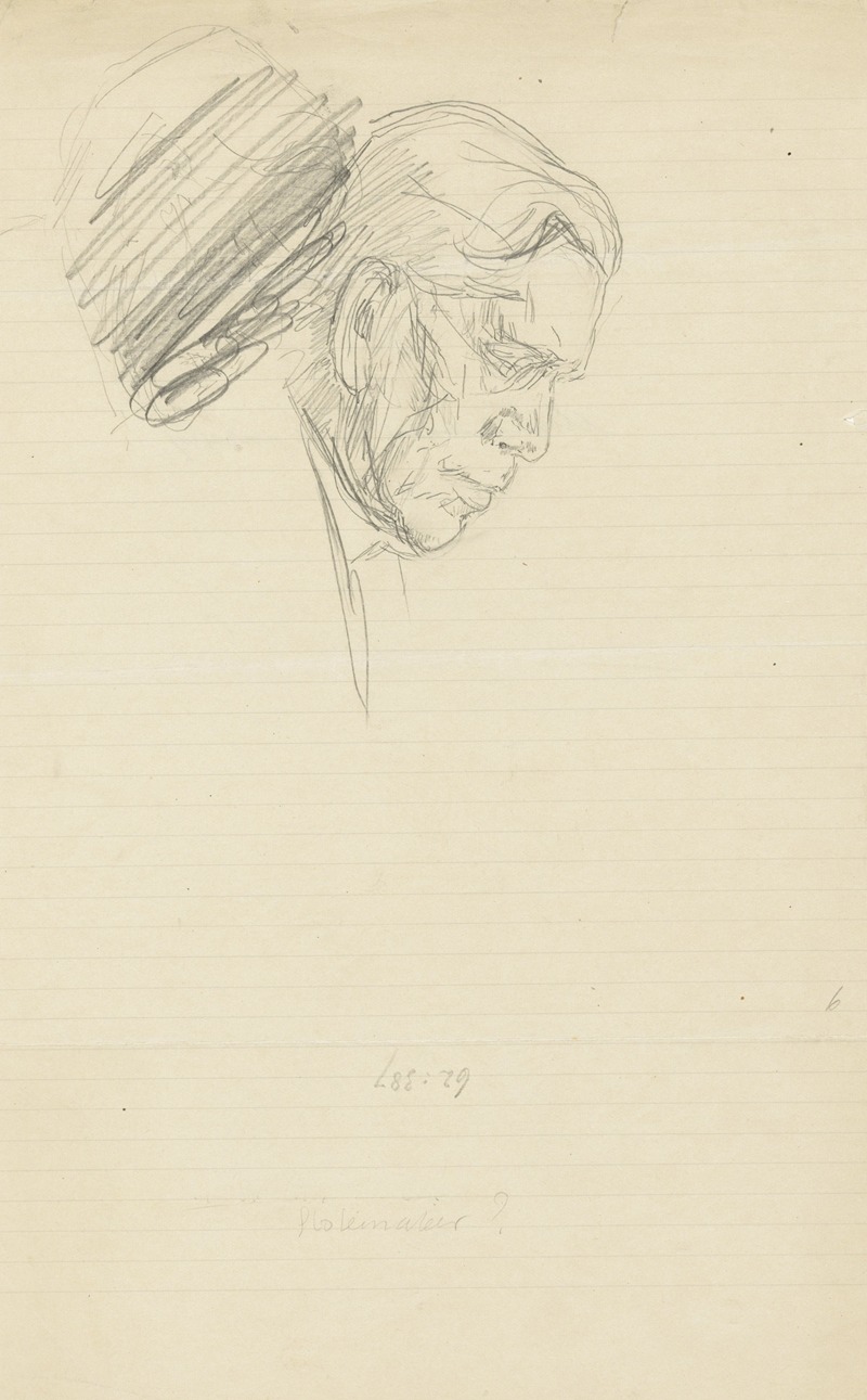 Jan Veth - Portret van een man, naar rechts