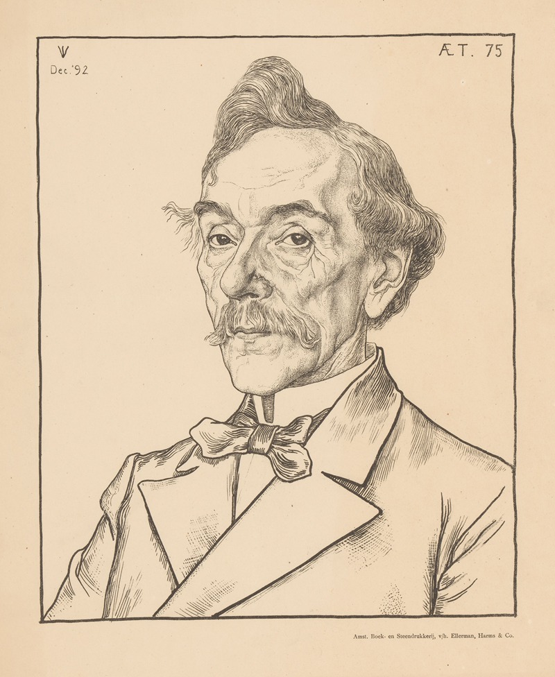 Jan Veth - Portret van Louis Jacques Veltman