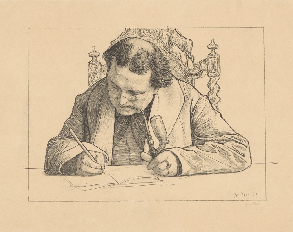 Jan Veth - Portret van schrijvende Abraham Kuyper