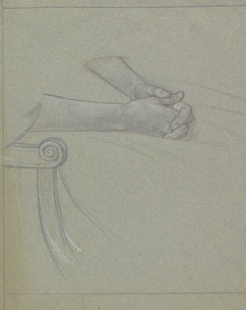 Jan Veth - Studie van twee gevouwen handen in de schoot