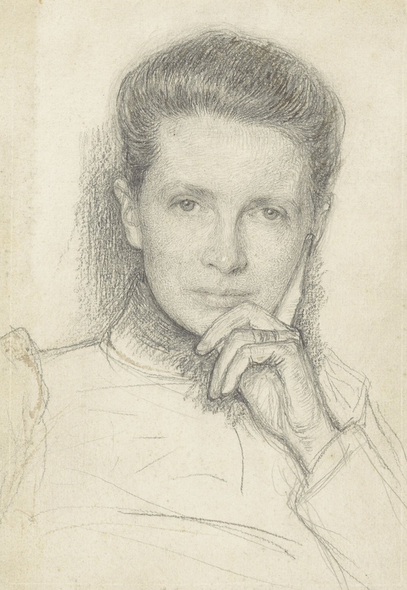 Jan Veth - Studie voor het portret van mevrouw K.C. Boxman-Winkler