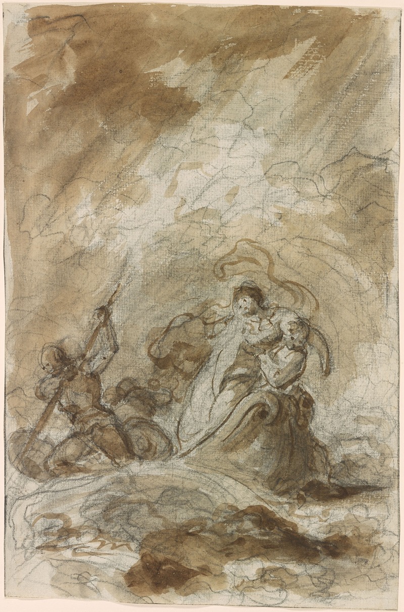 Jean-Honoré Fragonard - After the Shipwreck, Isabella is Rowed to the Shore